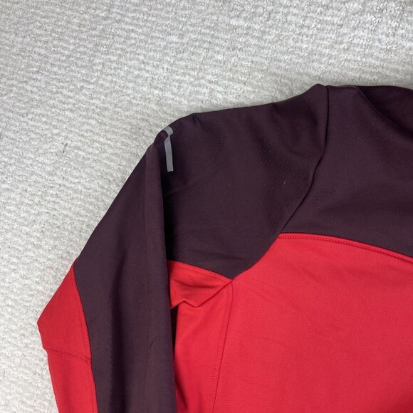 NIKE Running 546047 Dri-Fit Thermal Half Zip Red Hoodie Hooded Sweatshirt Sz M - Picture 8 of 16